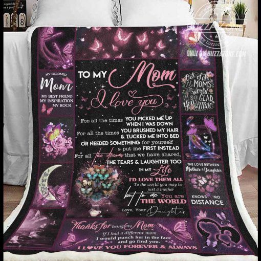 To My Mom I Love You For All The Times Sherpa Fleece Blanket