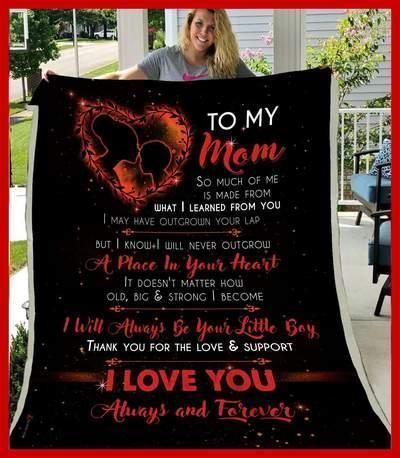 To My Mom I Will Always Be Your Little Boy Sherpa Fleece Blanket