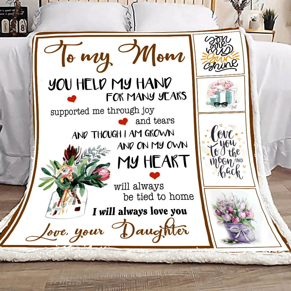 To My Mom I Will Always Love You Sherpa Fleece Blanket