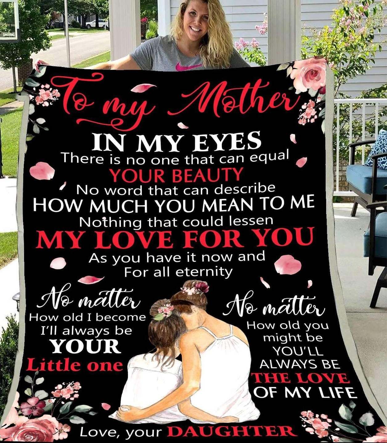To my Mom In my eyes Sherpa Fleece Blanket