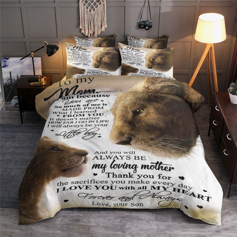 To My Mom Lion Bedding Set