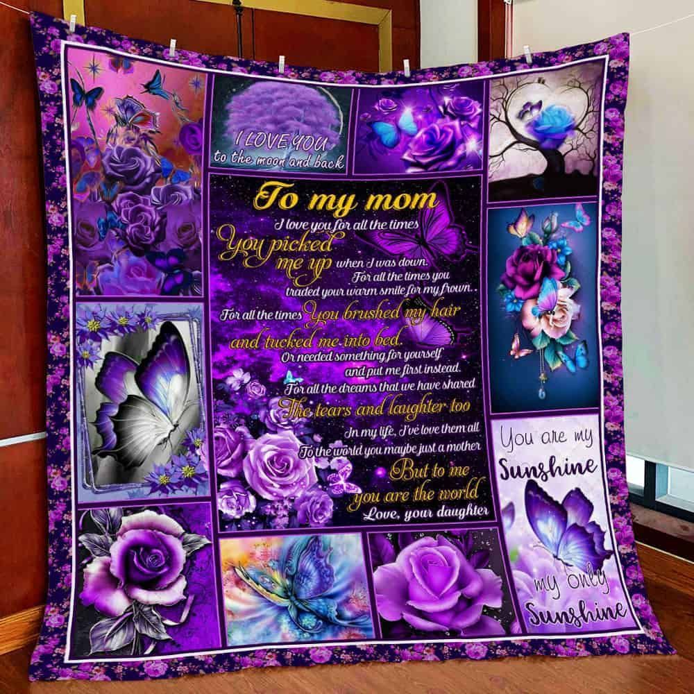 To My Mom Love Daughter GS-CL-LD0705 Quilt Blanket