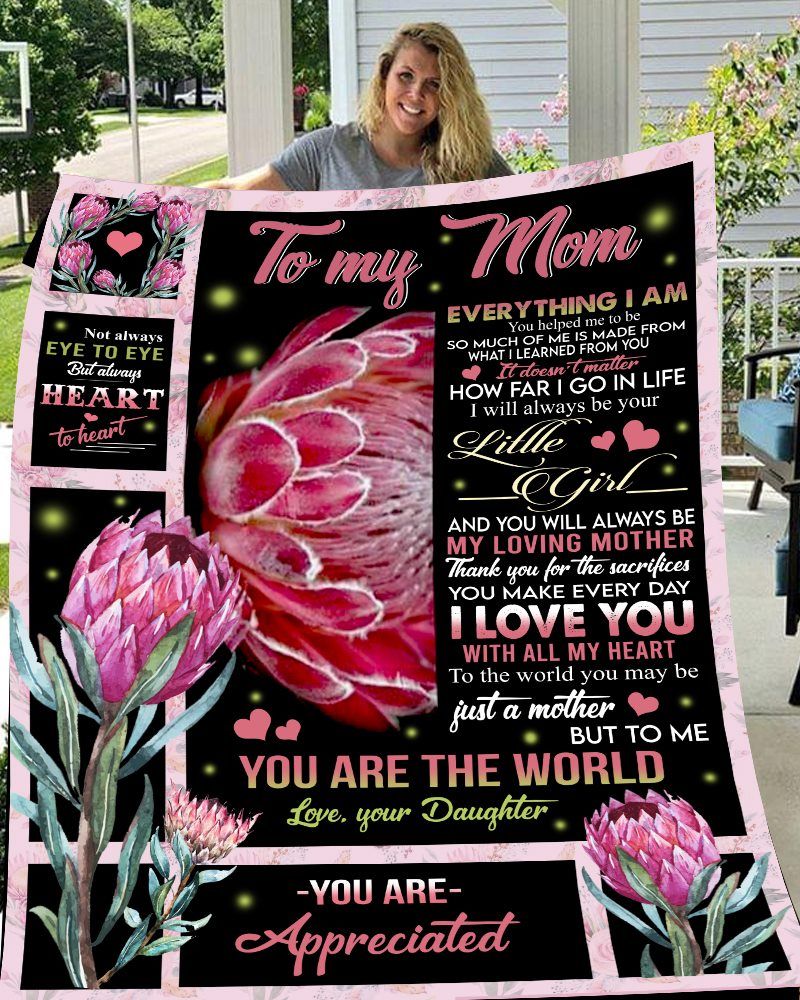 To My Mom Fleece Blanket