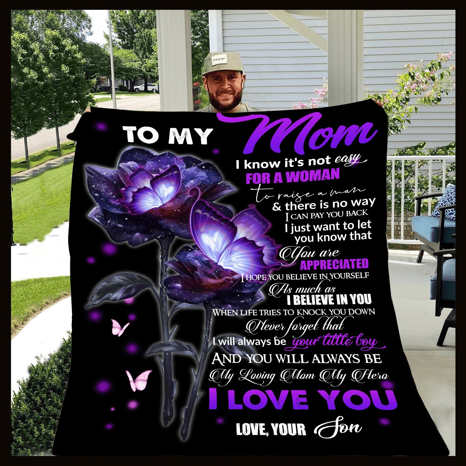 To My Mom Fleece Blanket