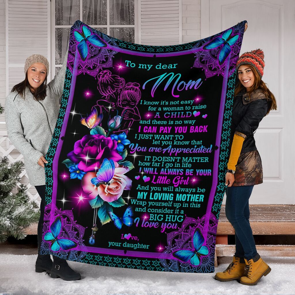 To My Mom Fleece Blanket