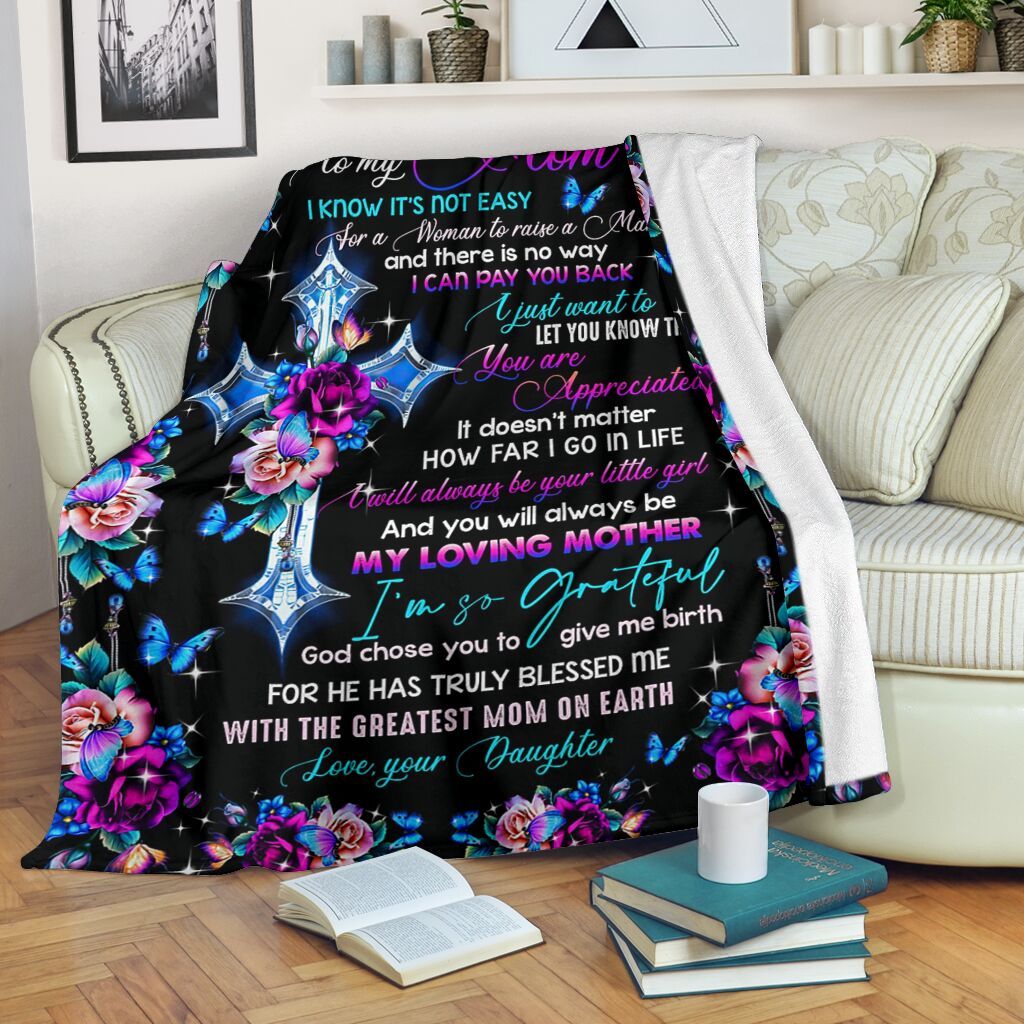 To My Mom Fleece Blanket