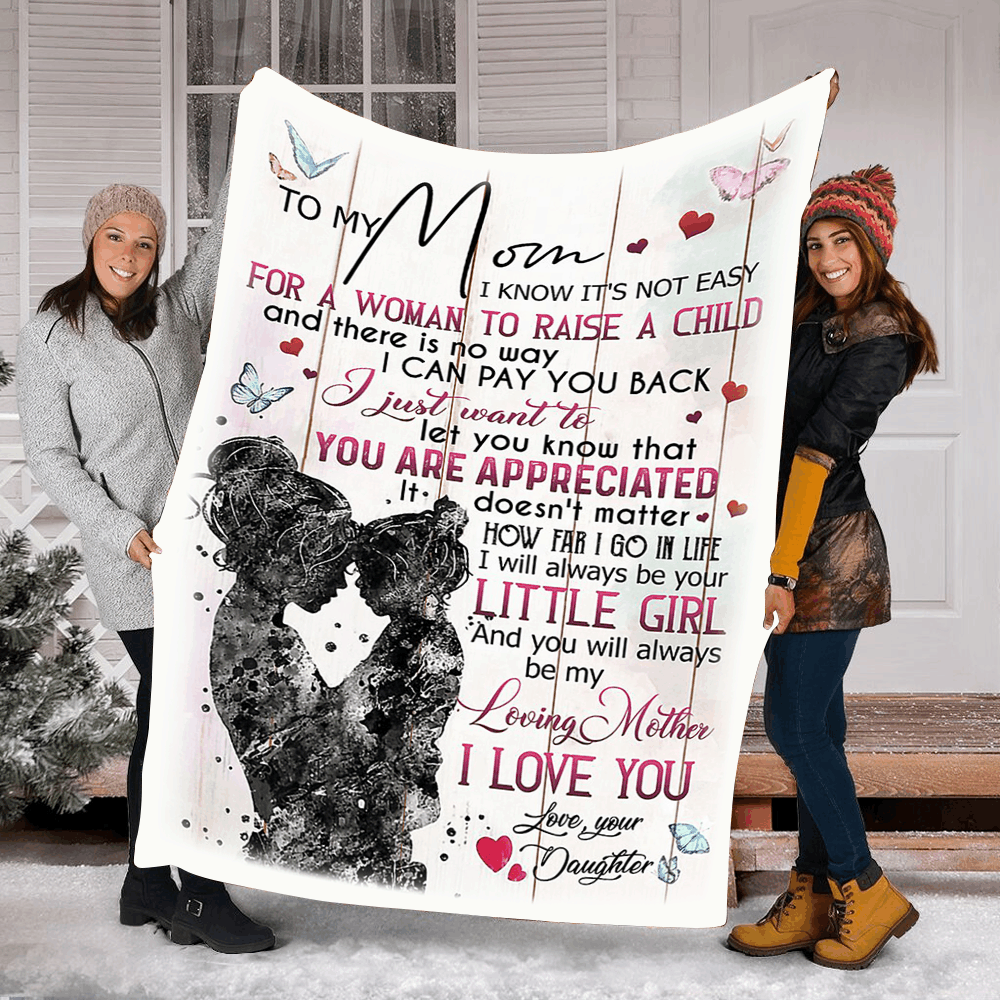 To My Mom My Loving Mother Sherpa Fleece Blanket