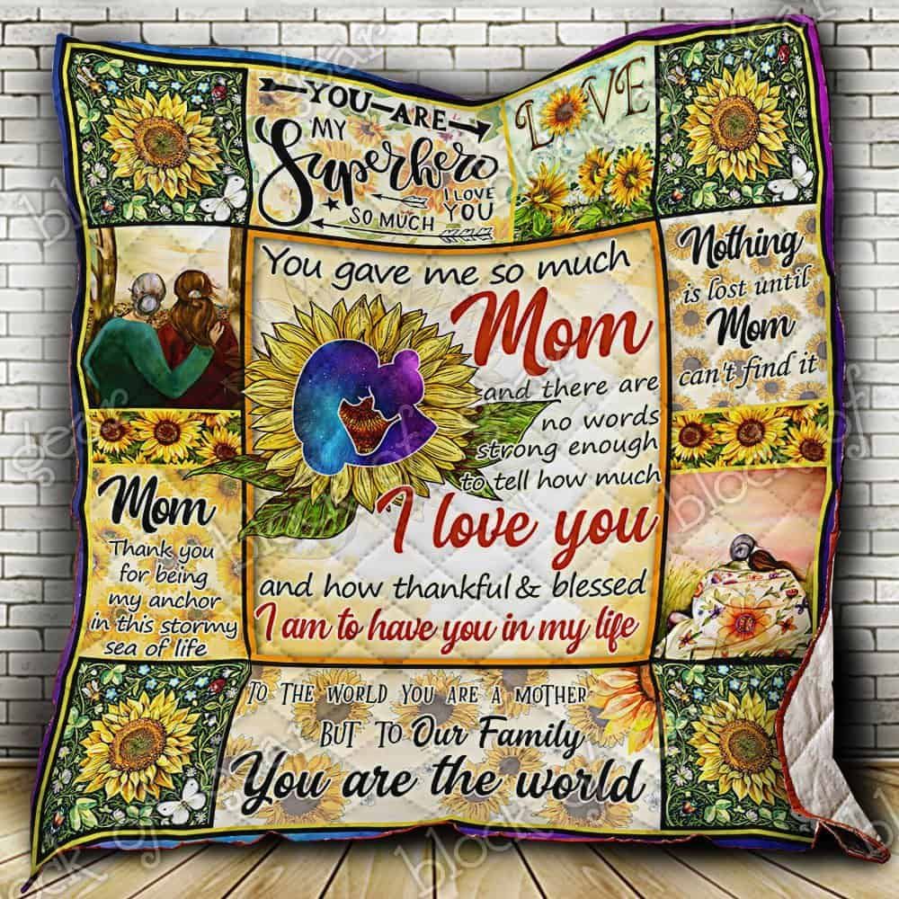 To My Mom My Superhero GS-CL-NT2810 Quilt Balnket