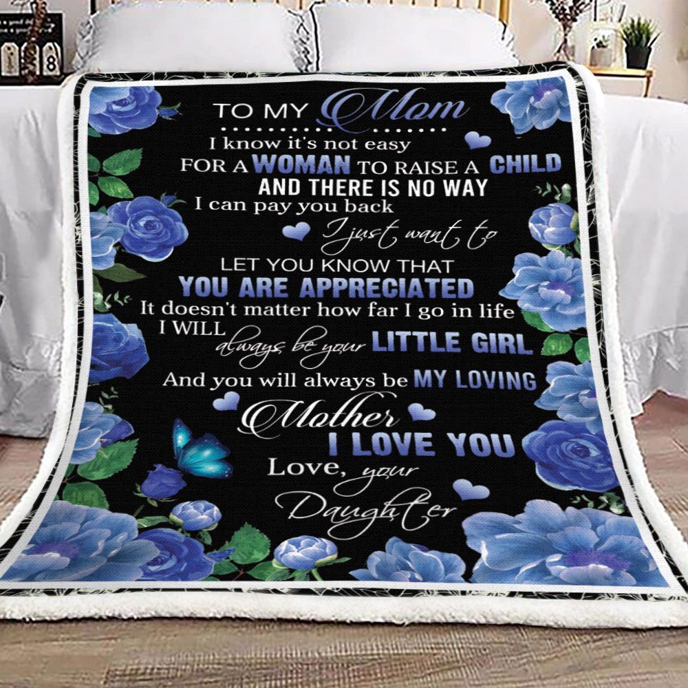 To My Mom Sherpa Fleece Blanket