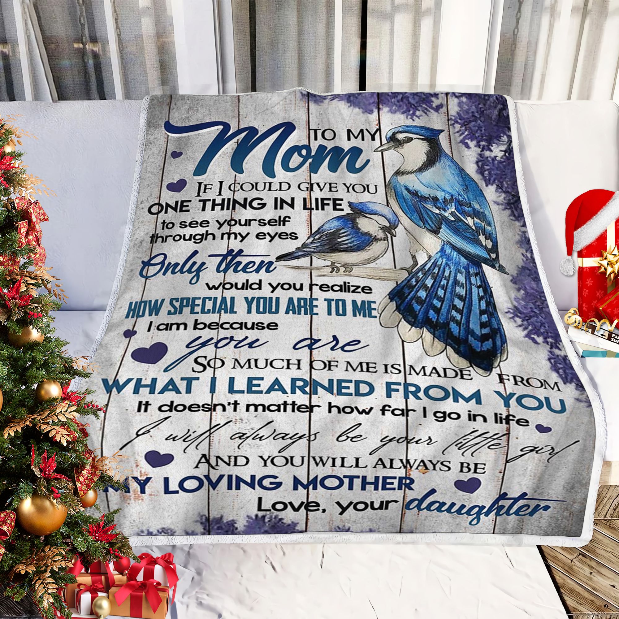 To My Mom Fleece Blanket