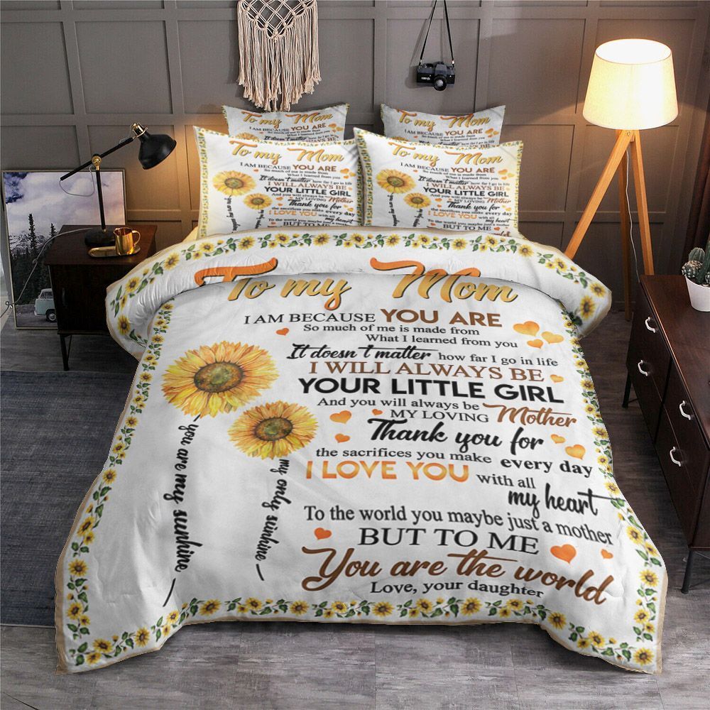 To My Mom Sunflower Bedding Set