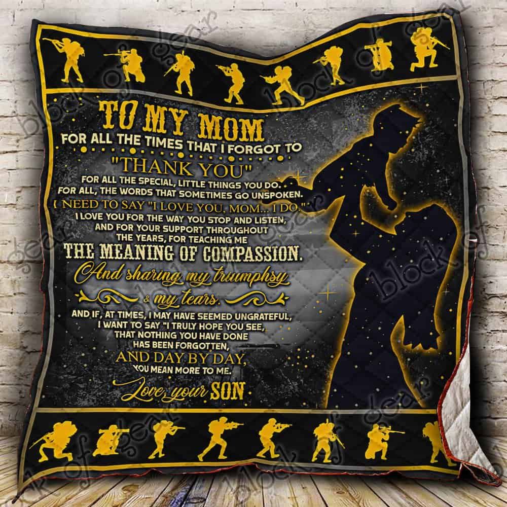 To My Mom, Thank You CL19100909MDQ Quilt Blanket