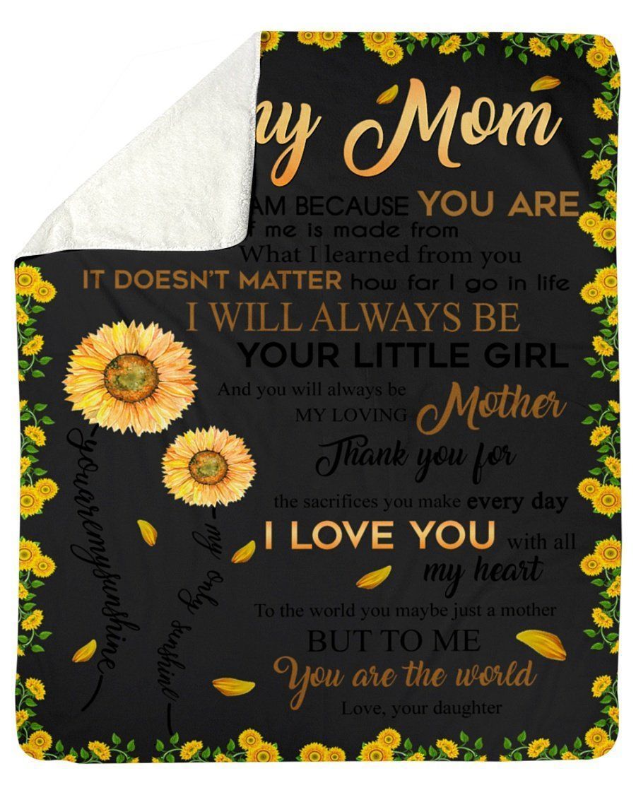 To My Mom You Are The World Love You Fleece Blanket