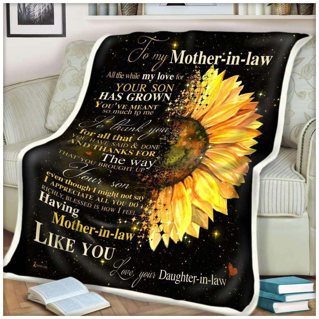 To My Mother In Law – I Appreciate Fleece Blanket
