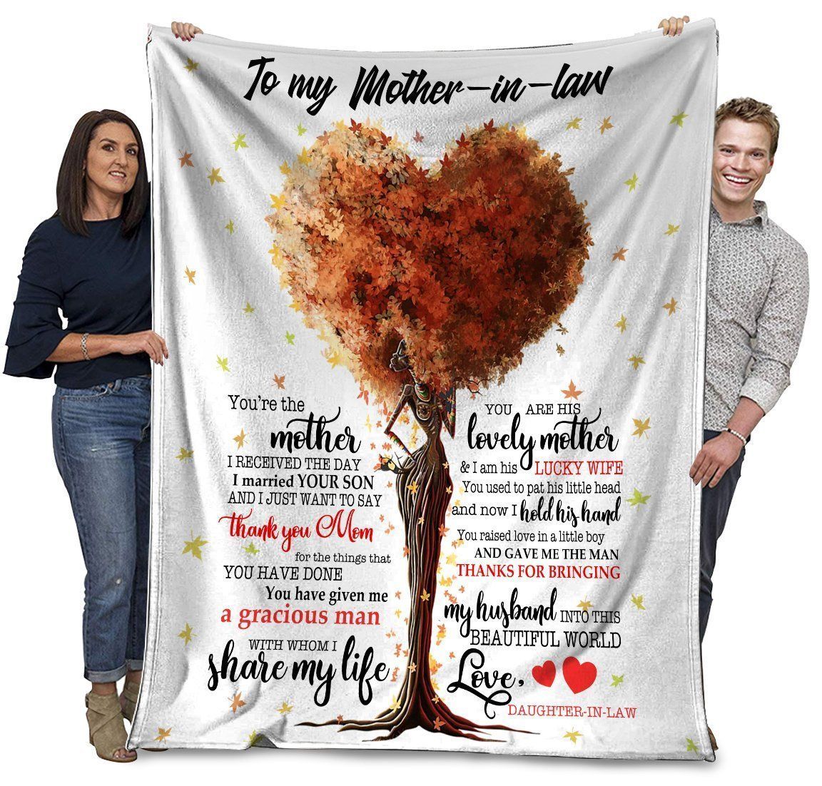 To My Mother-in-law You’re The Mother Received The Day Fleece Blanket