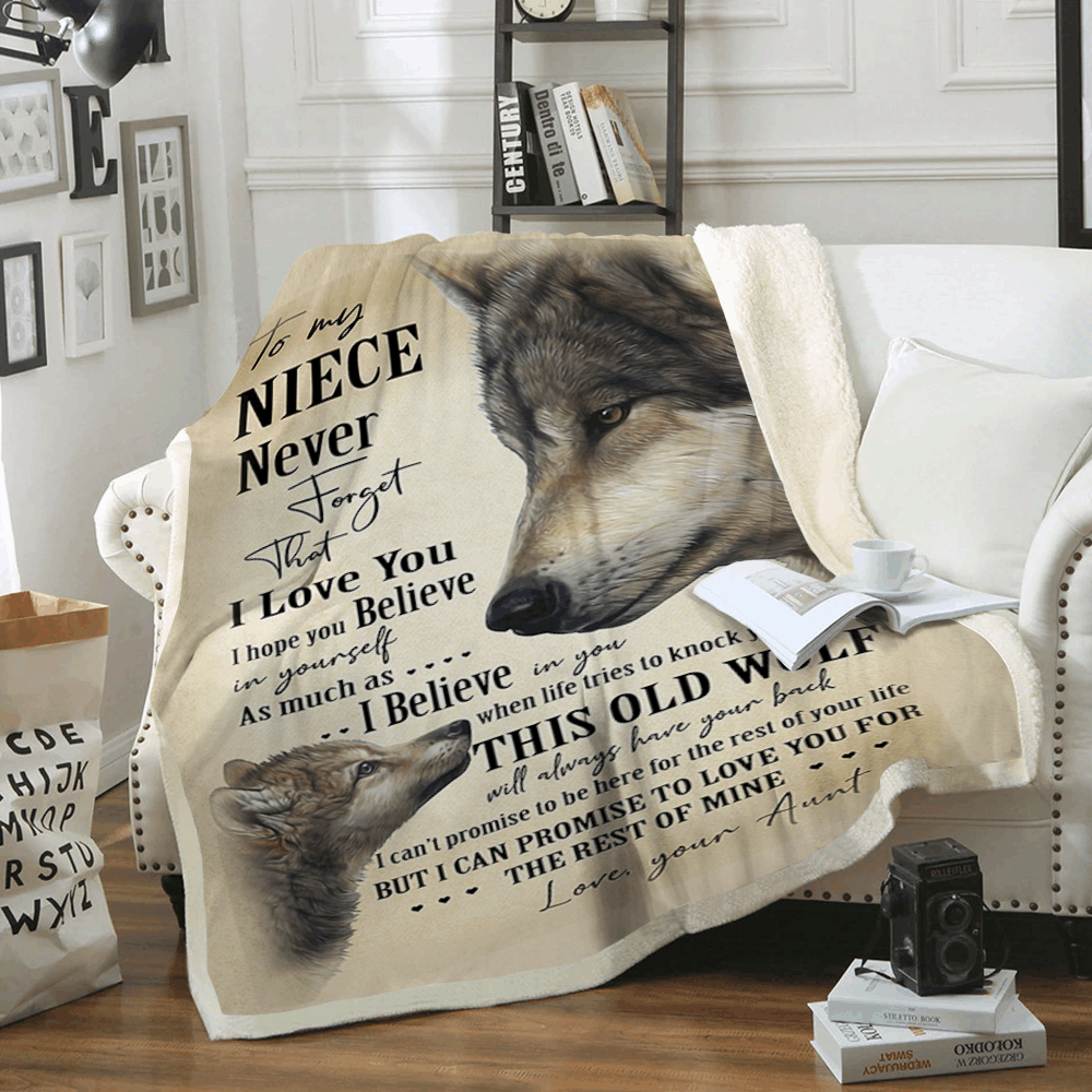 To My Niece Sherpa Fleece Blanket
