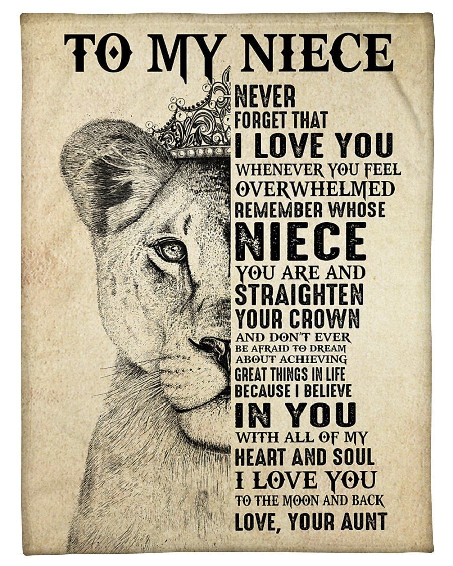 To My Niece Never Forget That I Love You So Much Fleece Blanket