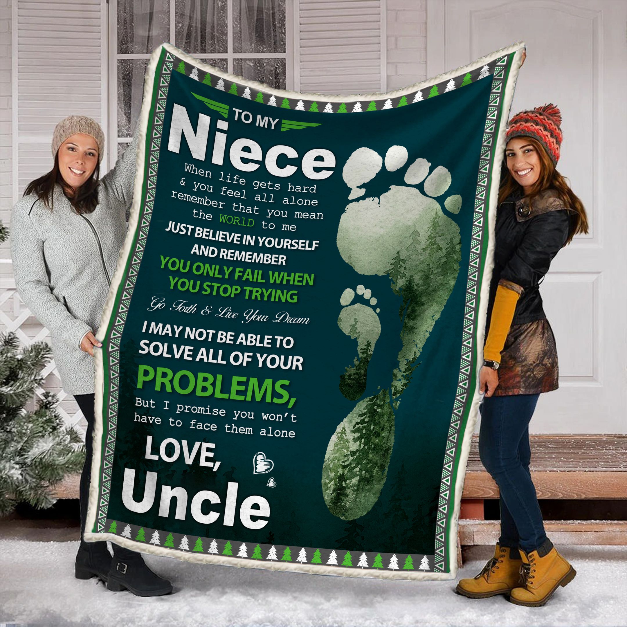 To My Niece Turtle Fleece Blanket