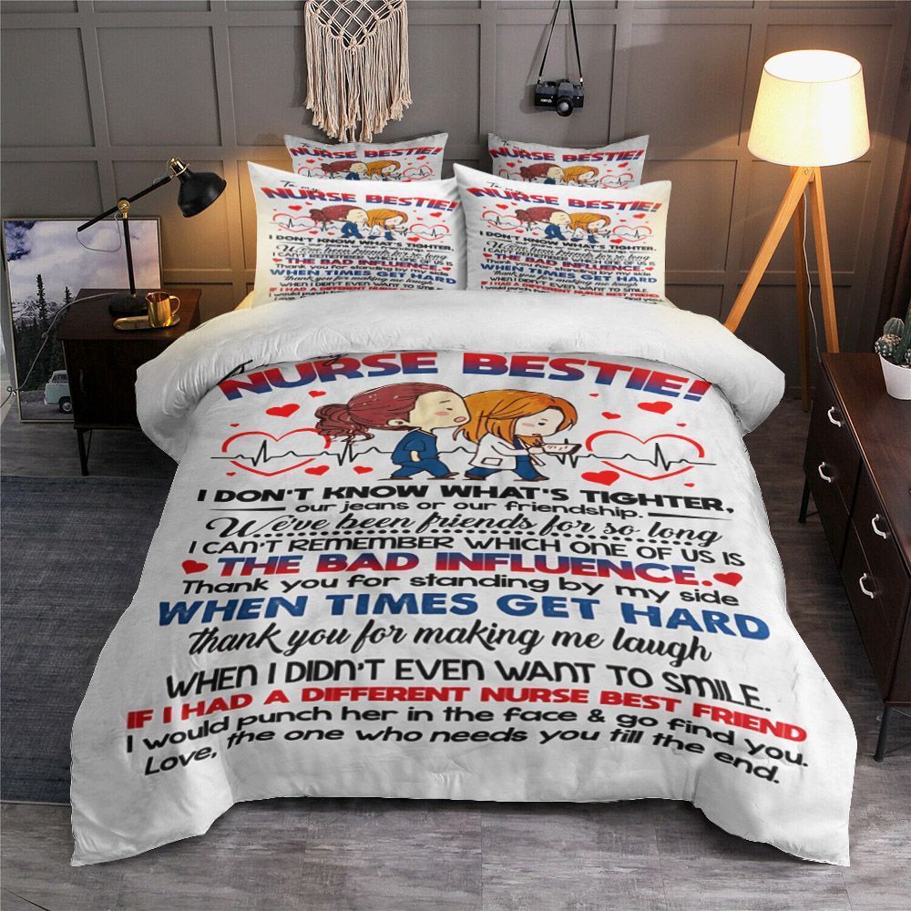 To My Nurse Bestie Bedding Set