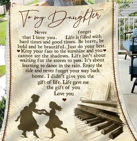 To My Pianist Daughter Sherpa Fleece Blanket