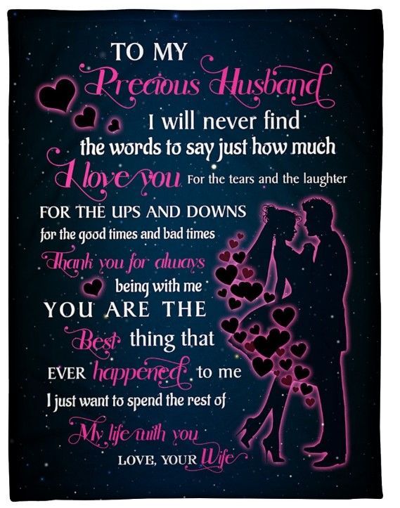 To My Precious Husband Sherpa Fleece Blanket