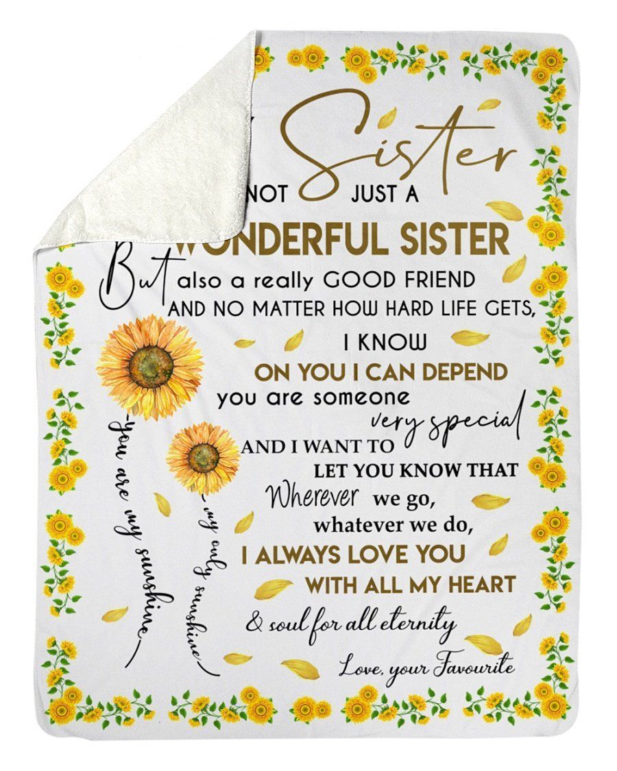 To My Sister Beautiful Gift Fleece Blanket