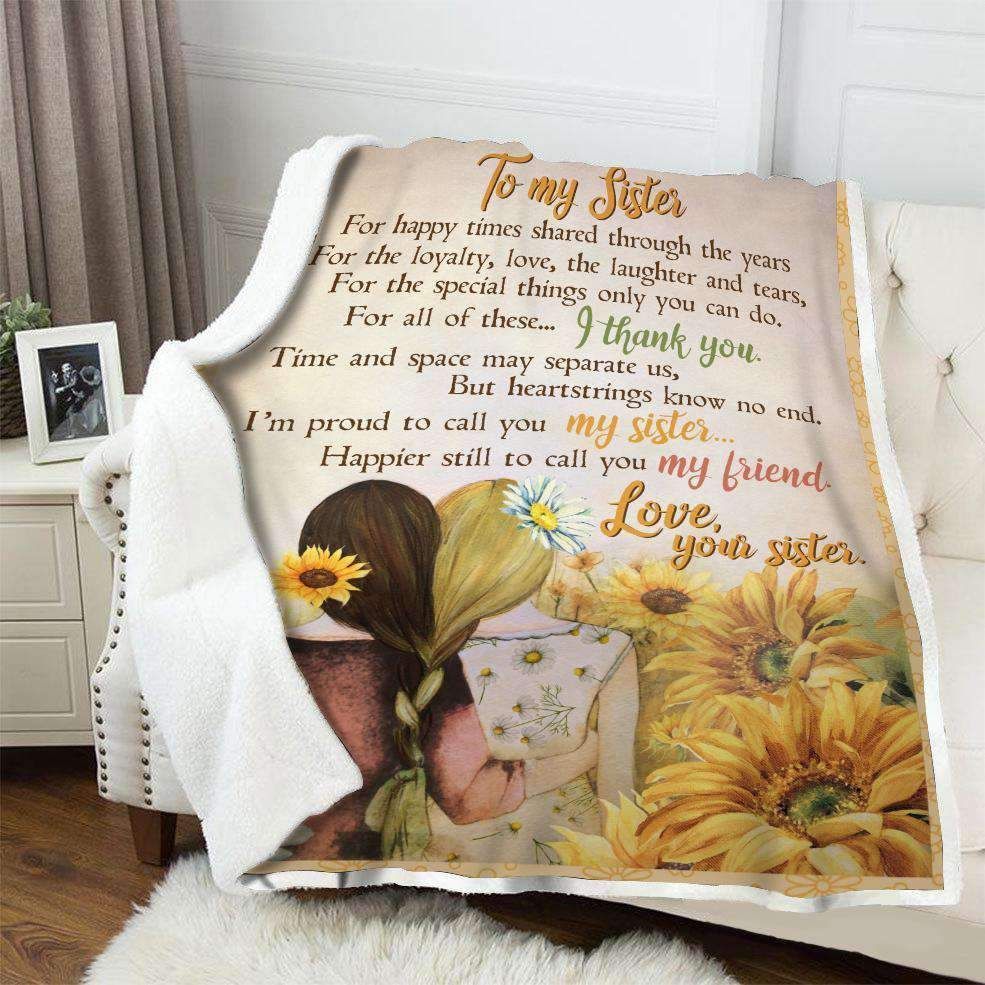 To My Sister Fleece Blanket