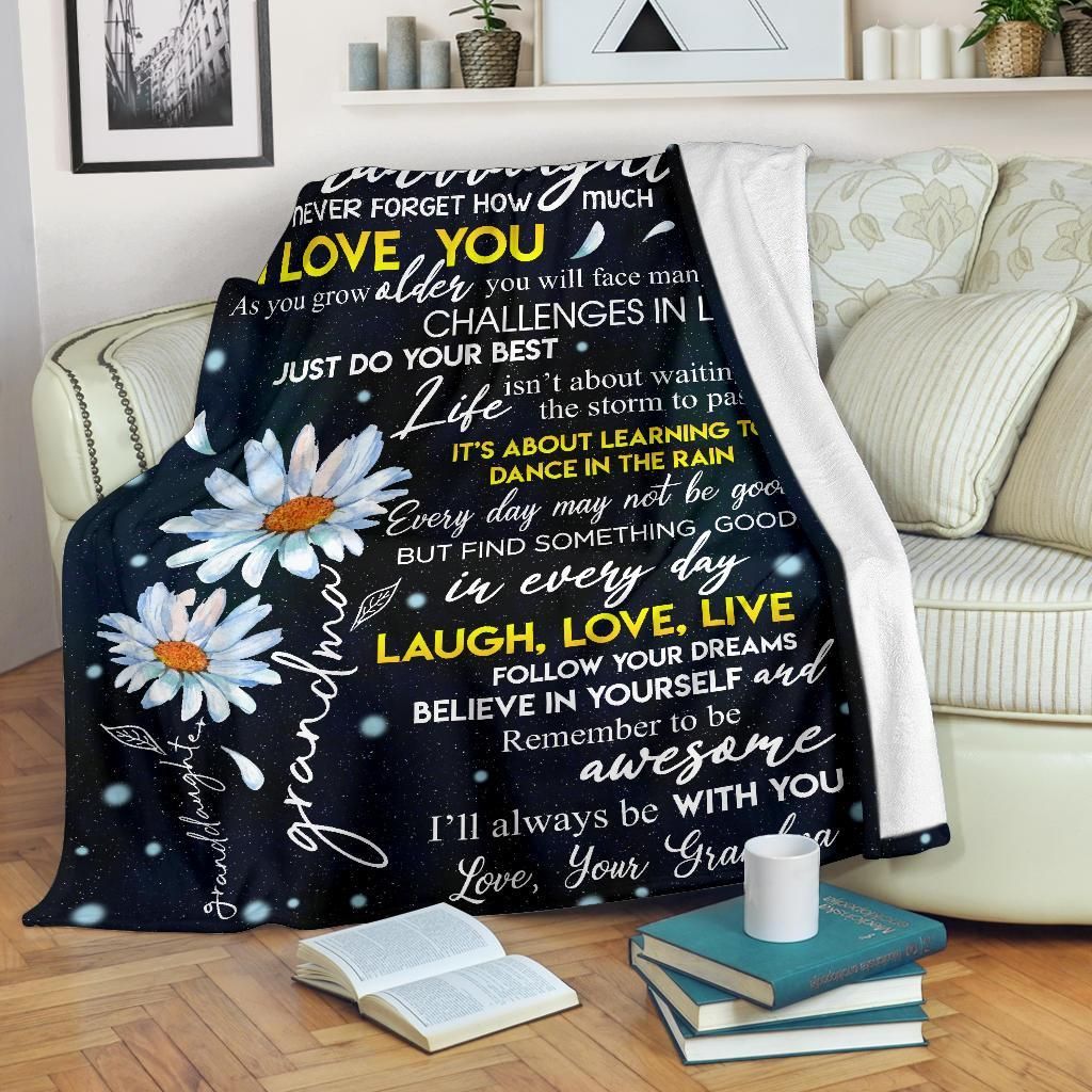 To My Softball Granddaughter Sherpa Fleece Blanket
