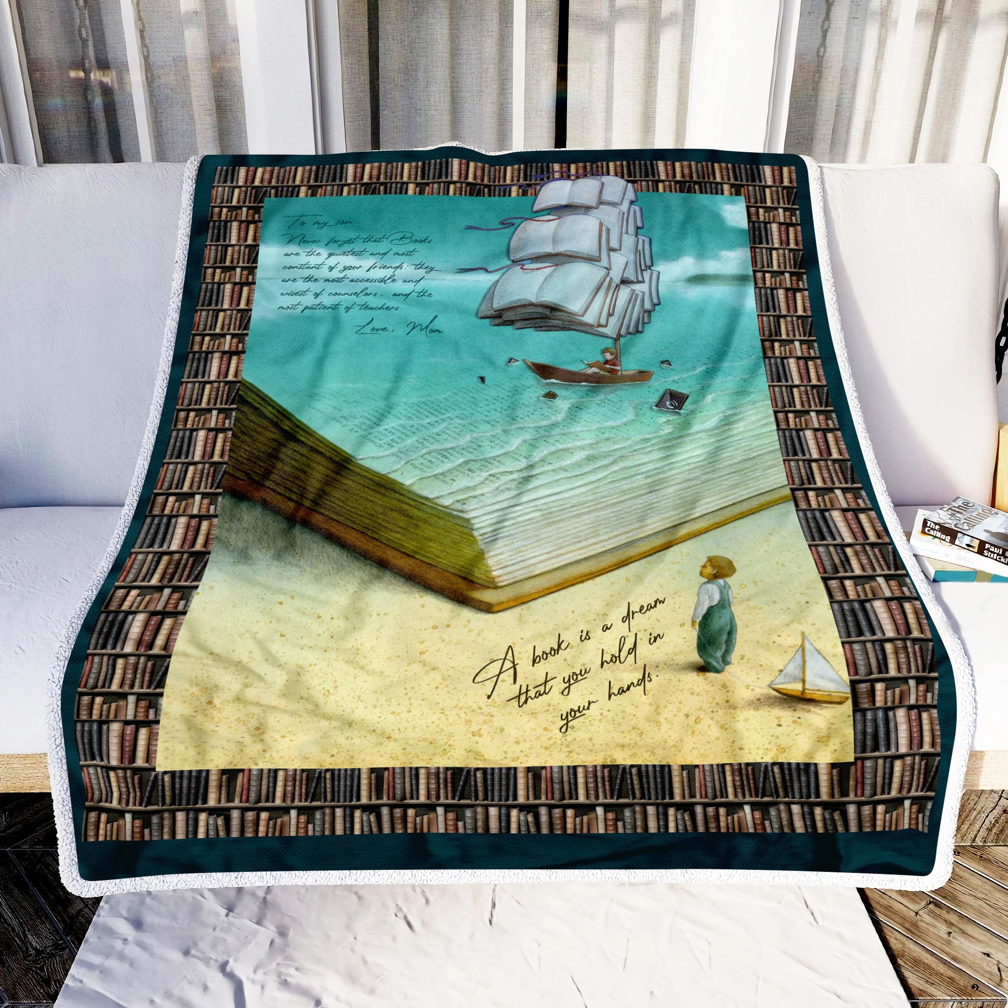 To My Son A Gift For Book Lovers Fleece Blanket