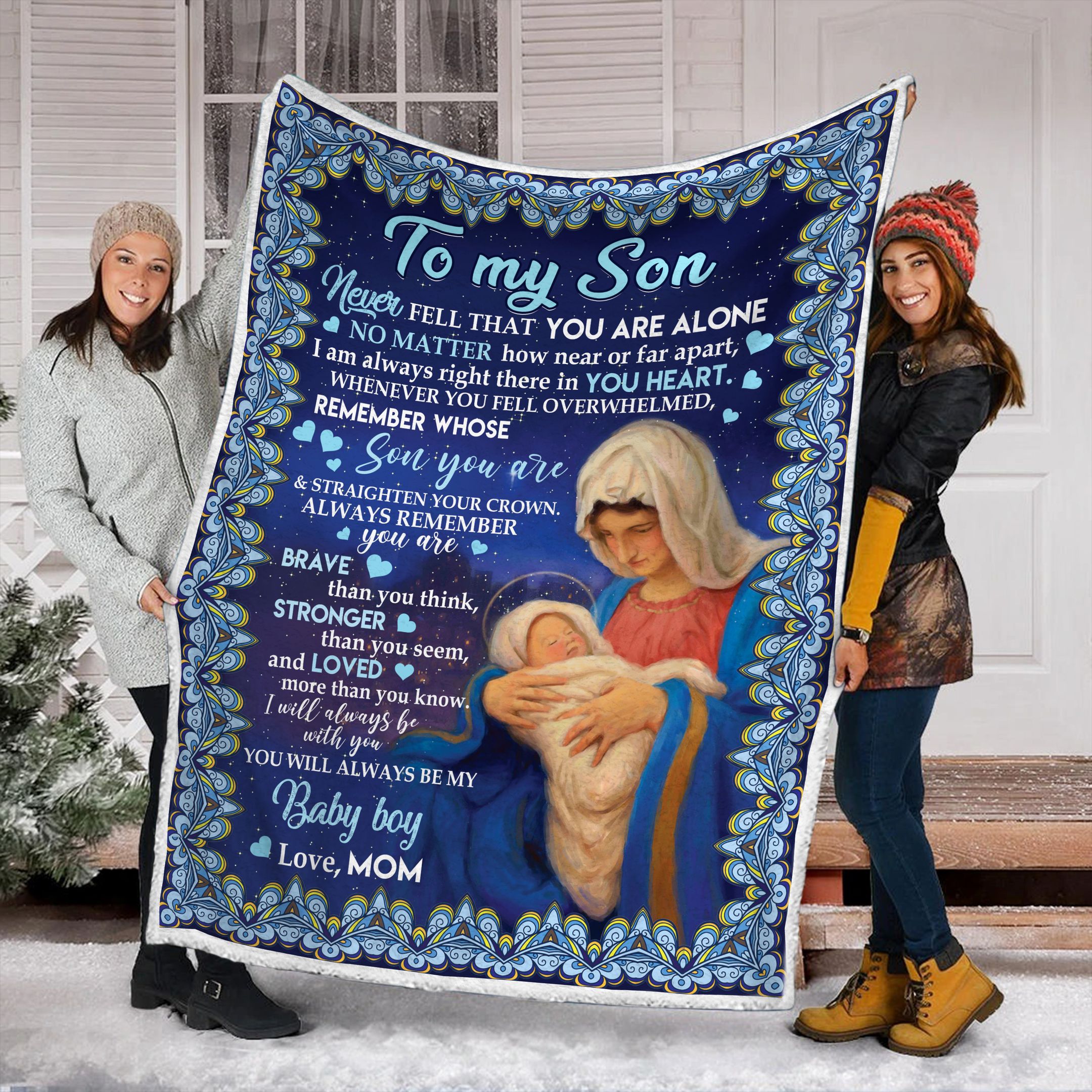 To My Son Fleece Blanket