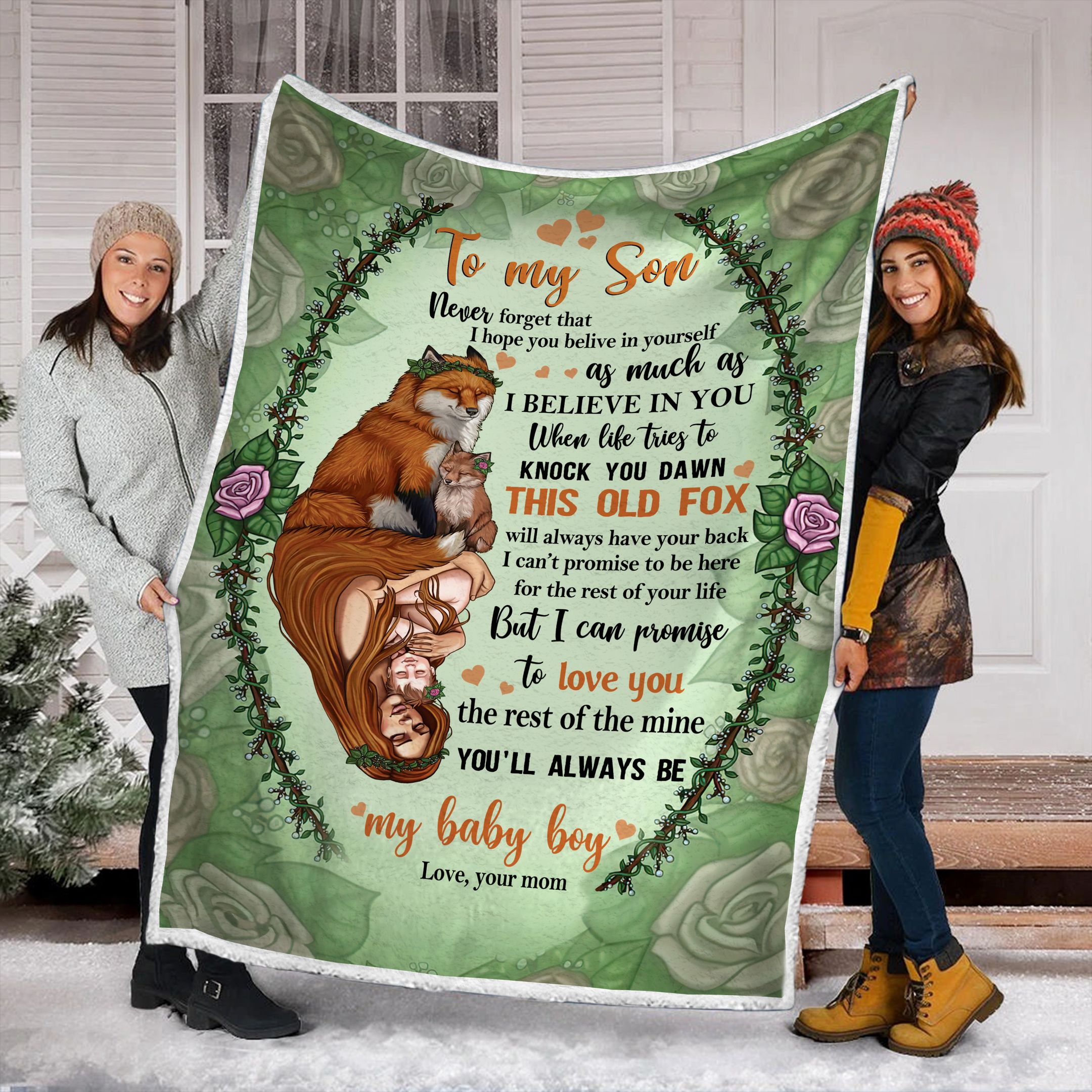 To My Son Fleece Blanket