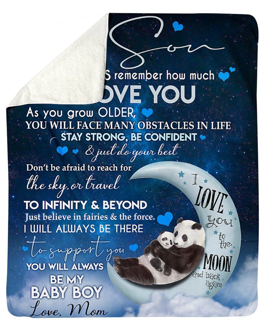 To My Son Always Remember How Much I Love You Gift For Son Sherpa Blanket