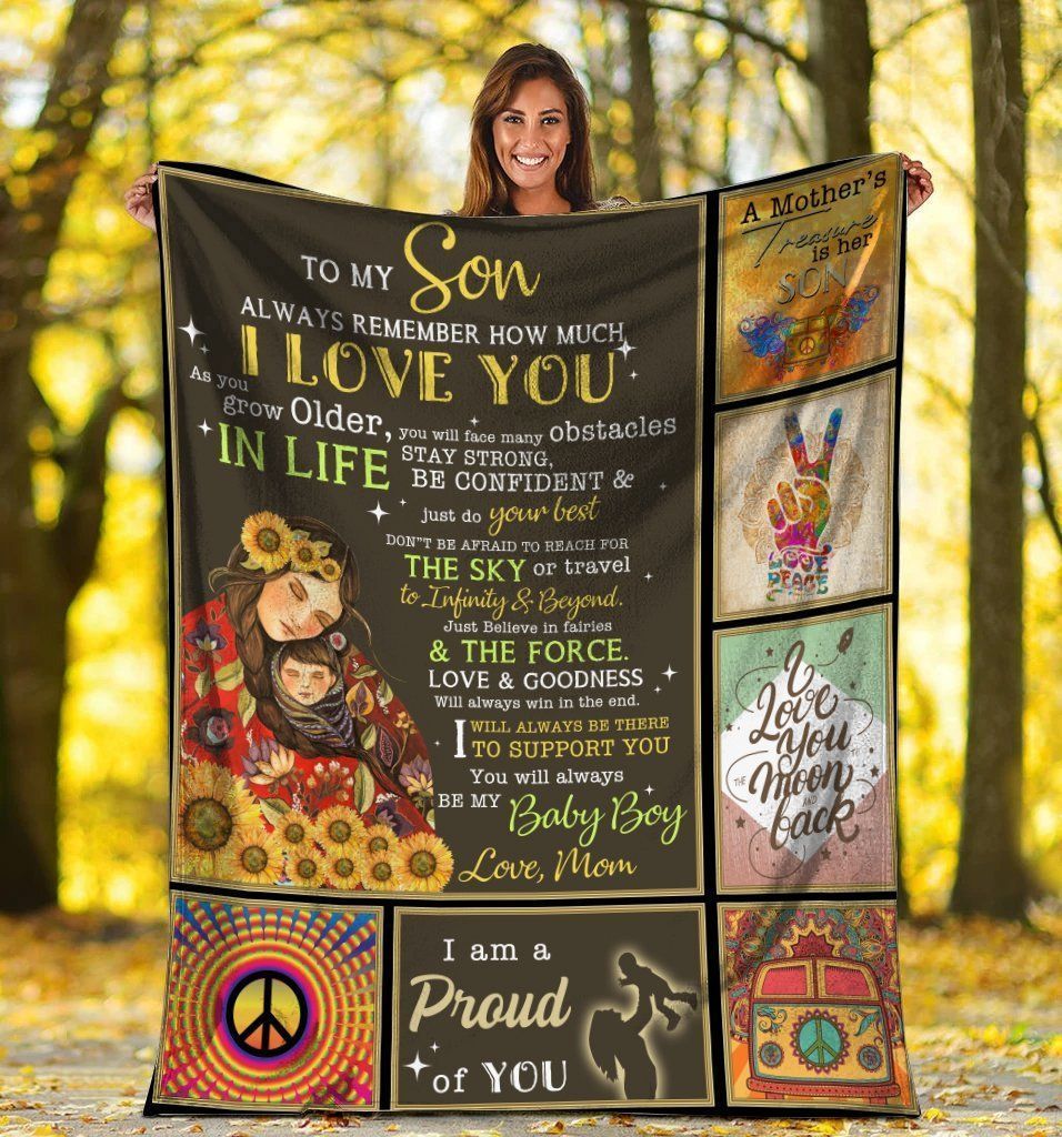 To My Son Always Remember That I Love You Fleece Blanket