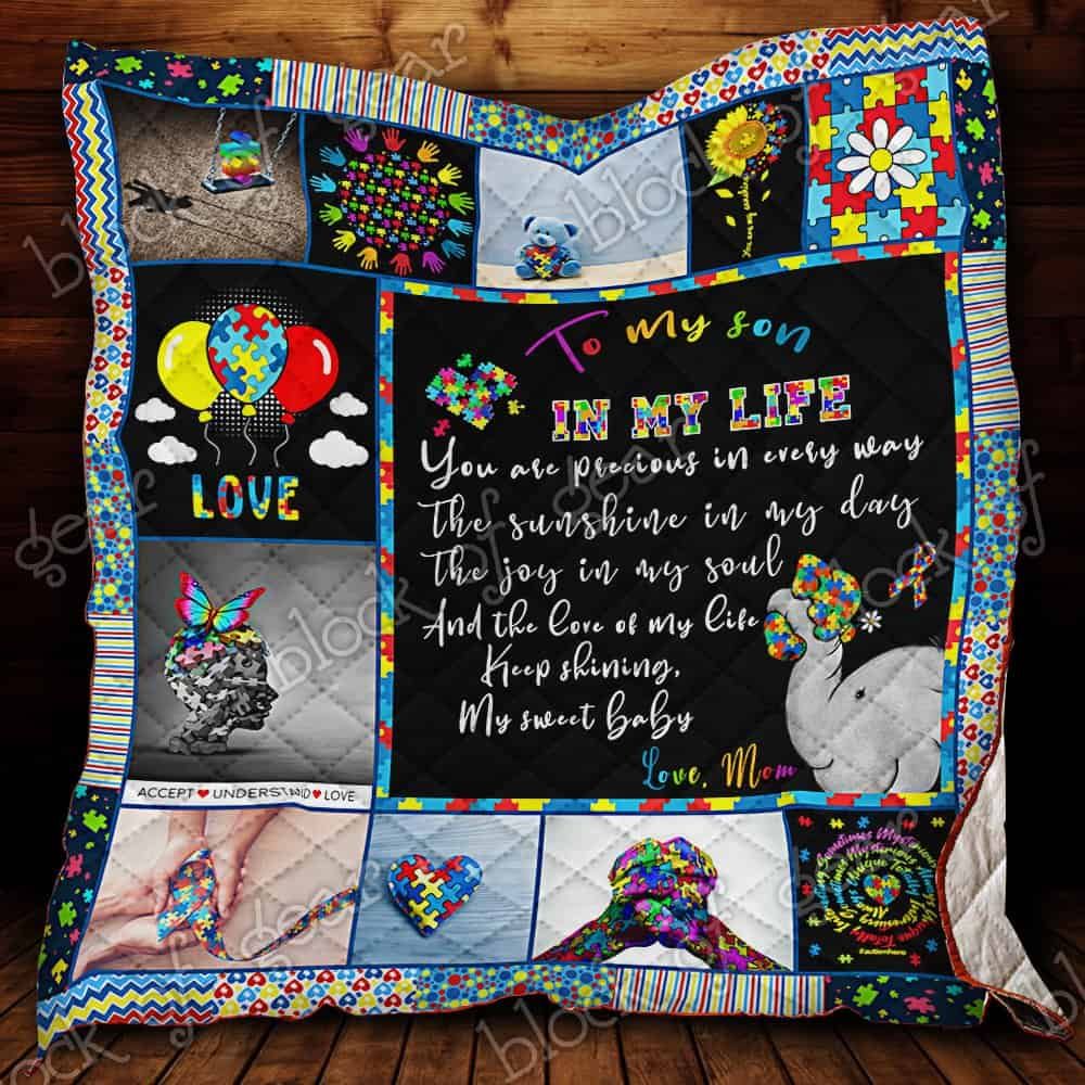 To My Son, Autism Awareness CL19100915MDQ Quilt Blanket
