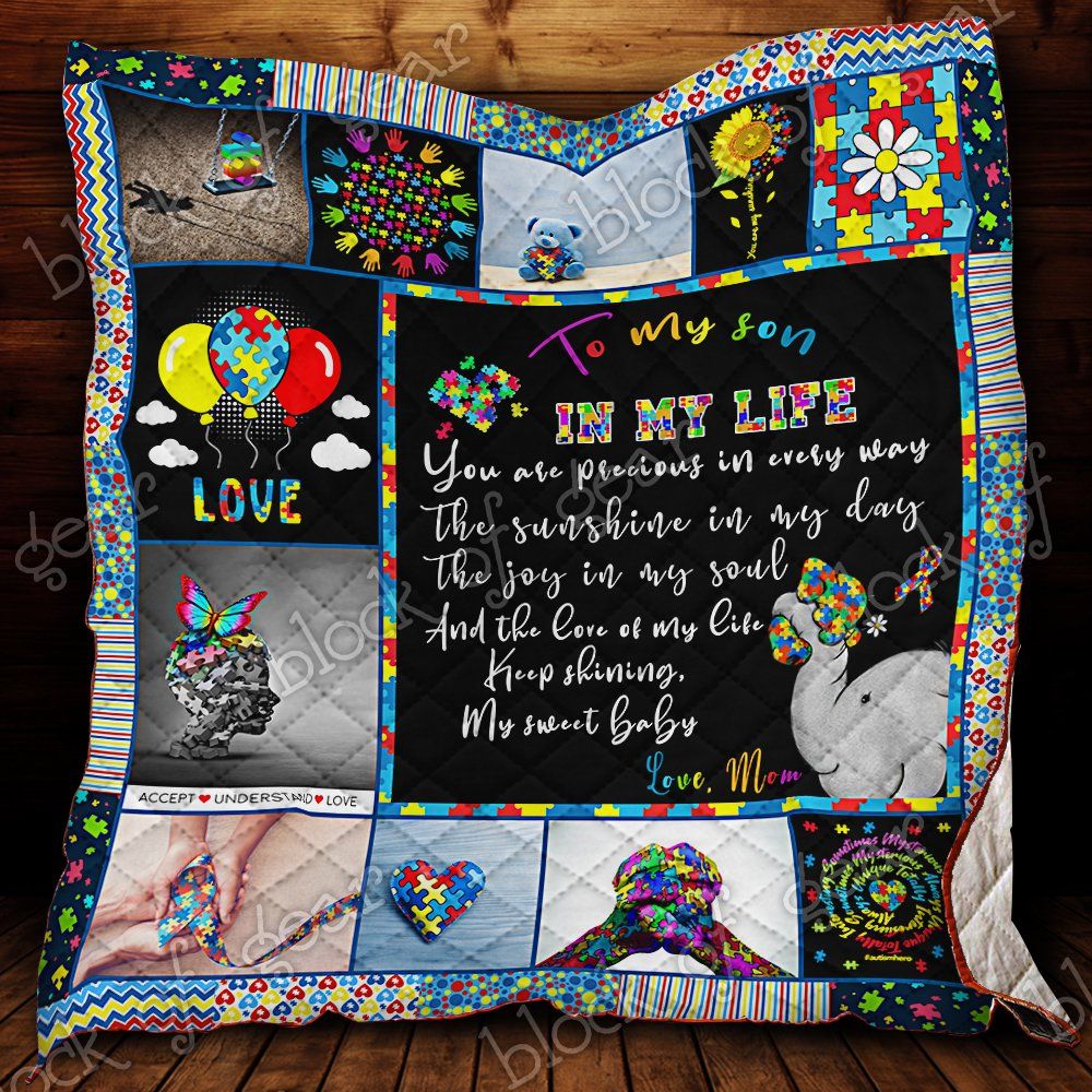 To My Son Autism Awareness Quilt Nh59 Dhc11122246Dd