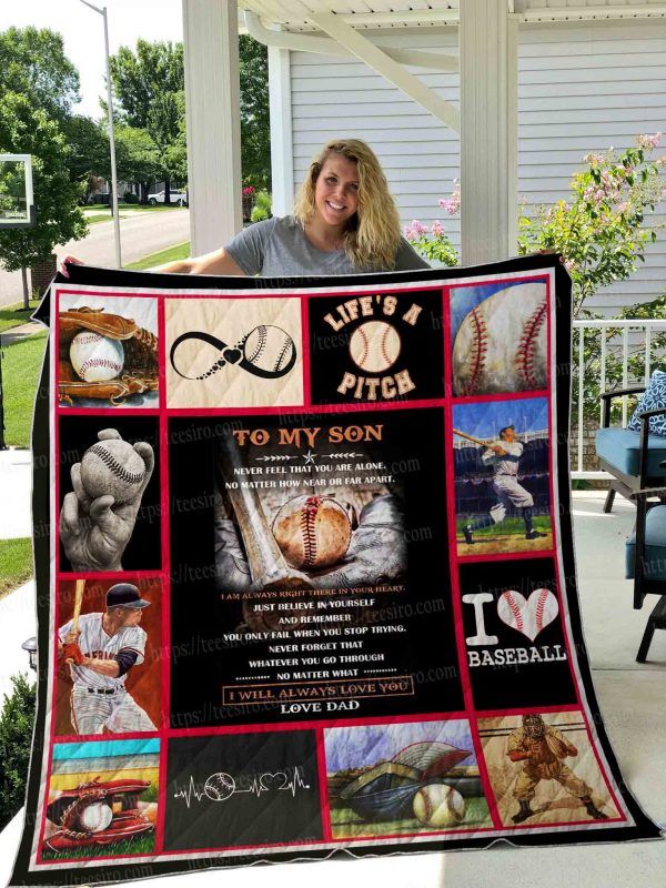 To My Son- Baseball Quilt Blanket HHC0702100TH