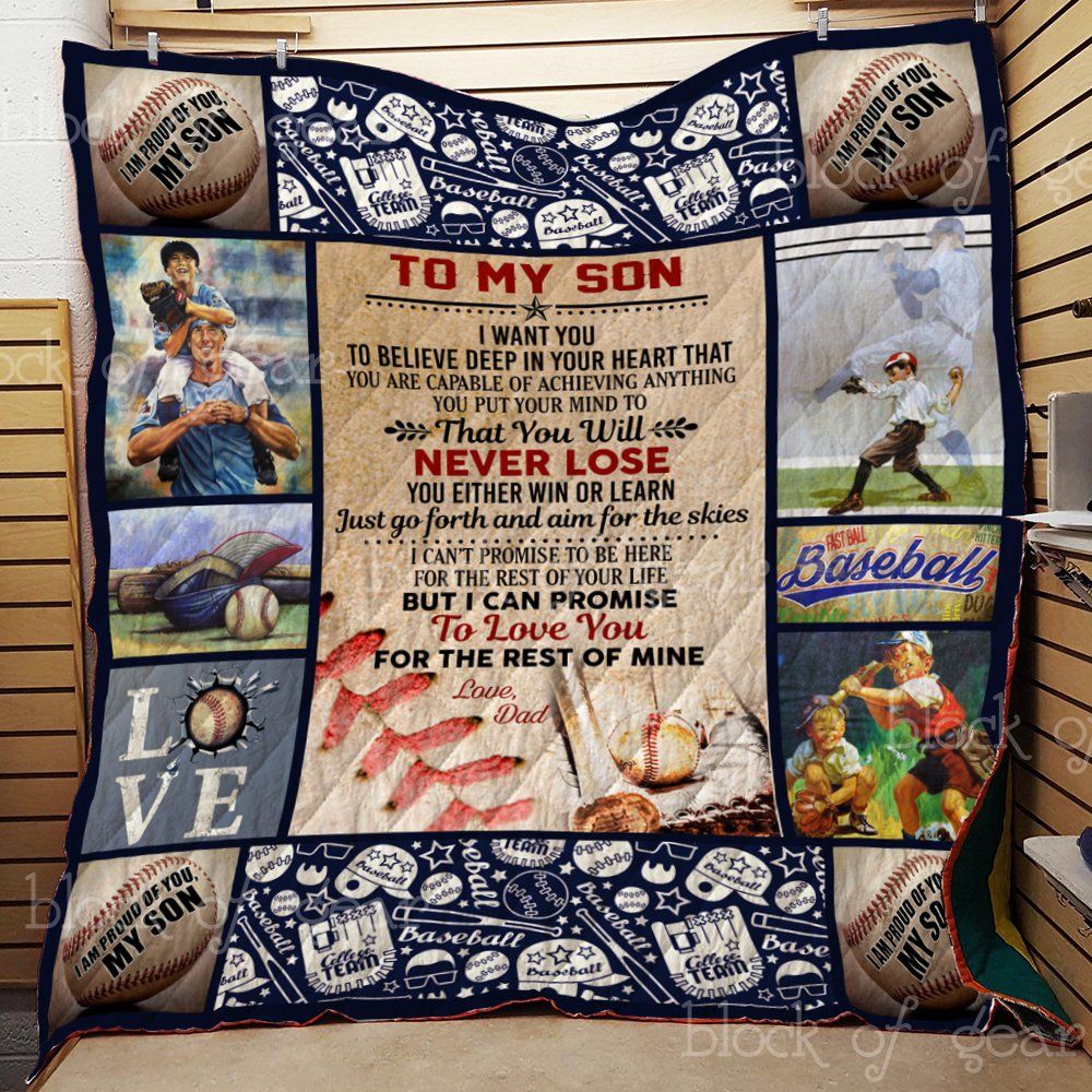 To My Son Baseball Quilt Th543B Dhc11123433Dd