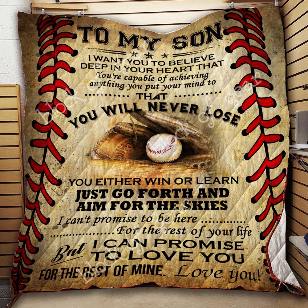 To My Son Baseball Quilt Thh811 Dhc11121922Dd