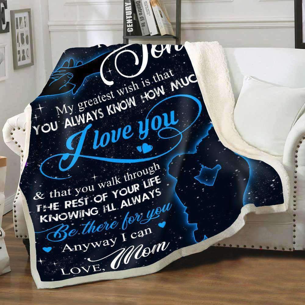 To My Son – Be There For You Fleece Blanket