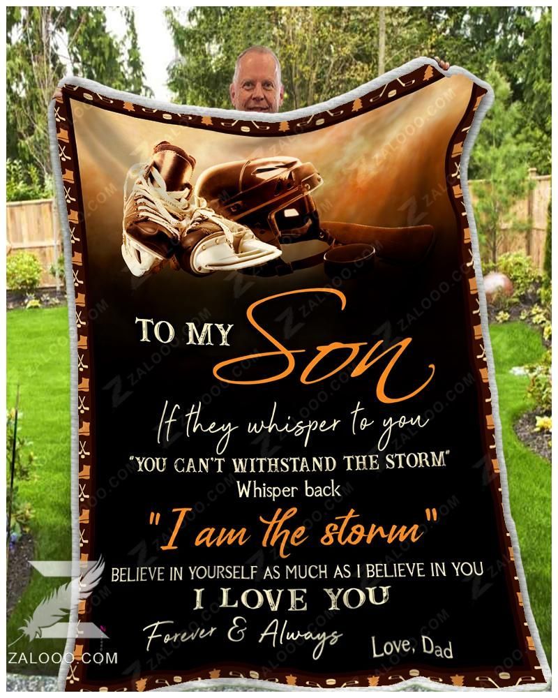 To My Son Dad Sherpa Fleece Blanket