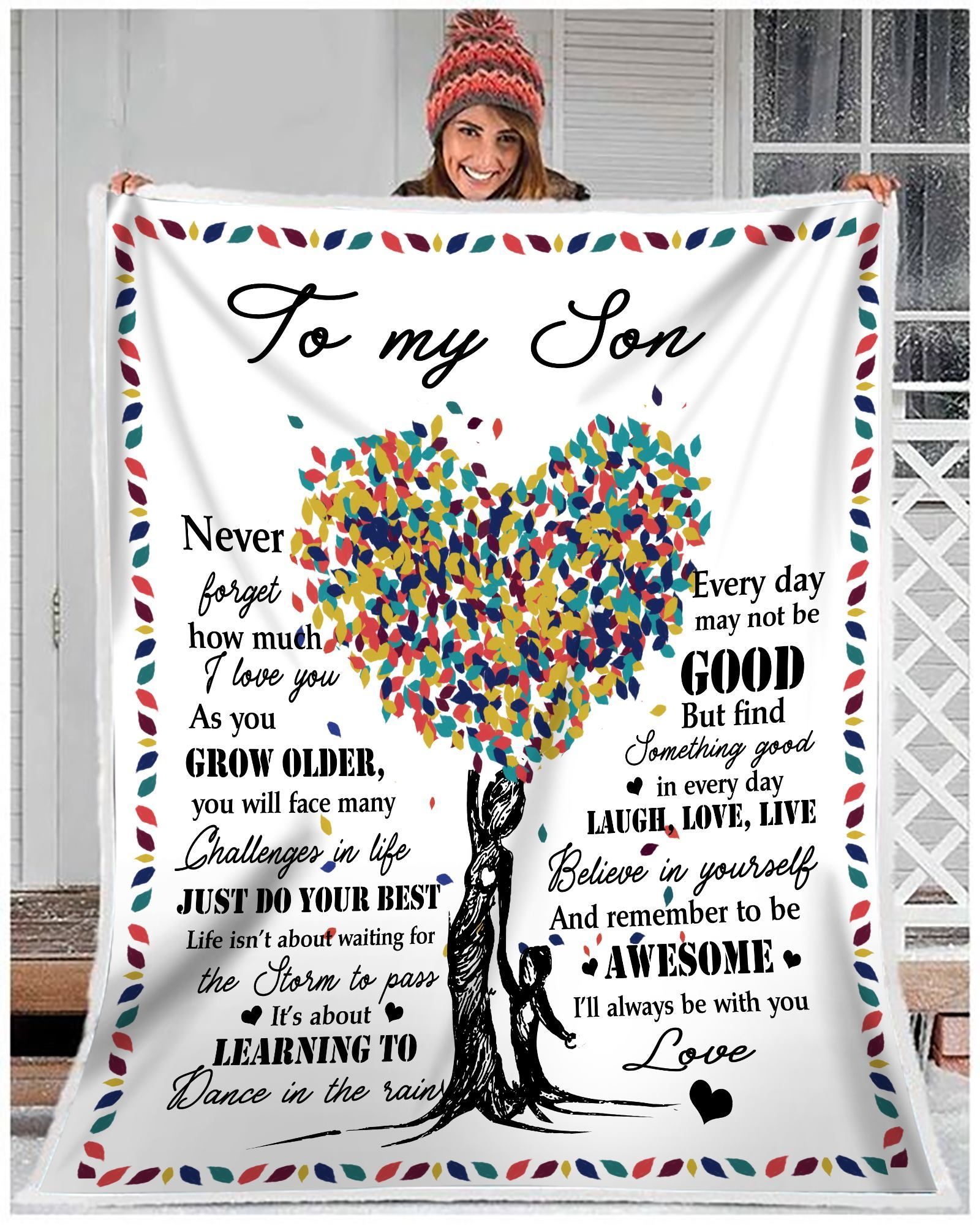 To My Son Fleece Blanket
