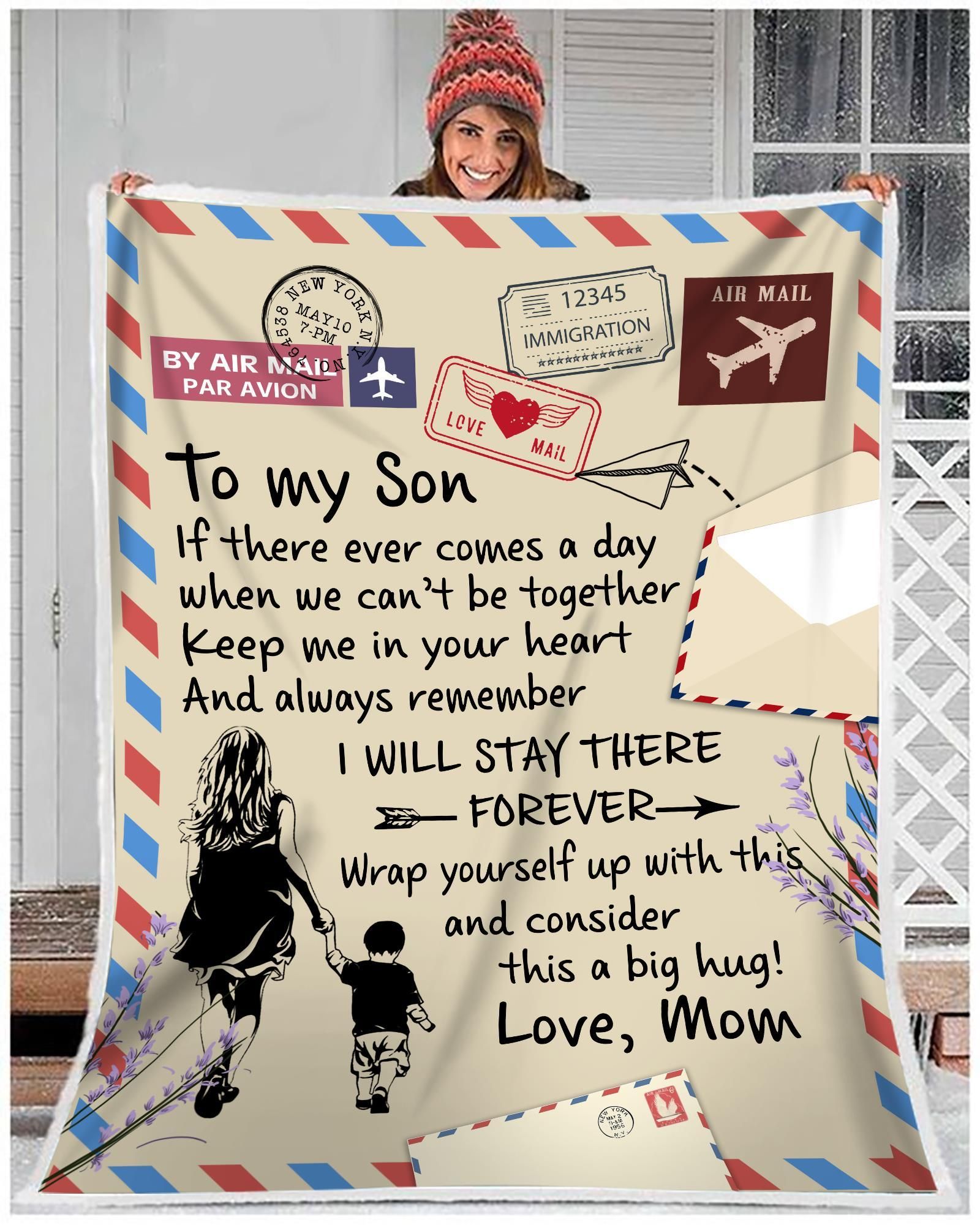 To My Son Fleece Blanket