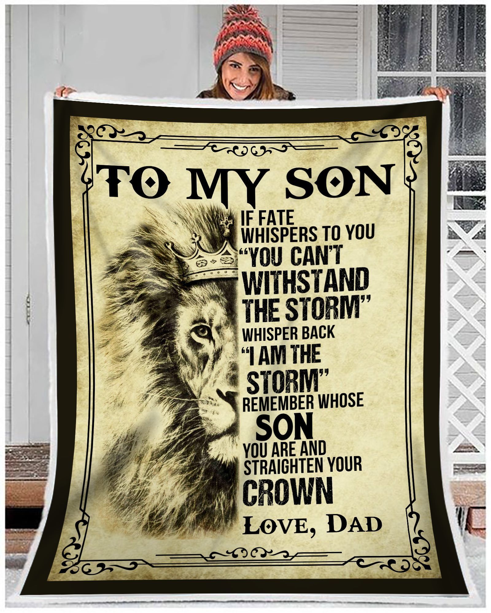 To My Son Fleece Blanket