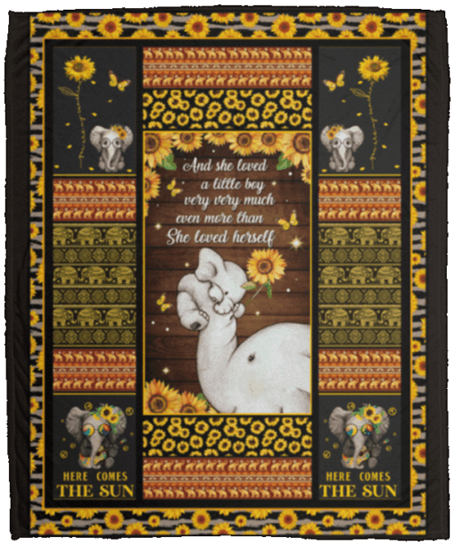 To My Son Elephant Sherpa Fleece Blanket