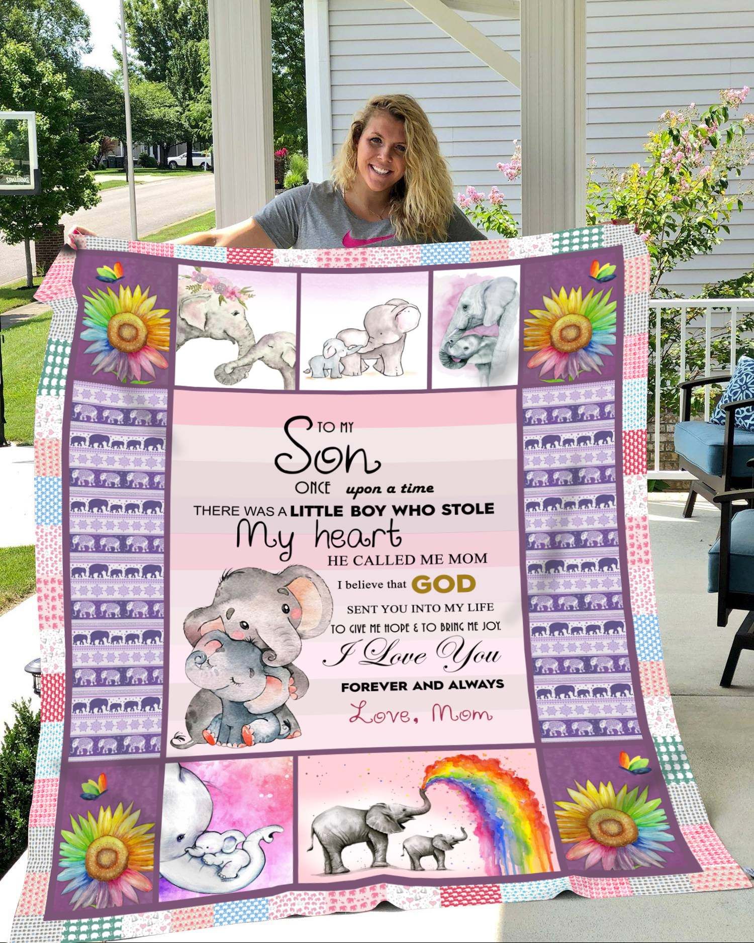 To My Son Elephant Quilt Blanket DHC291133VT