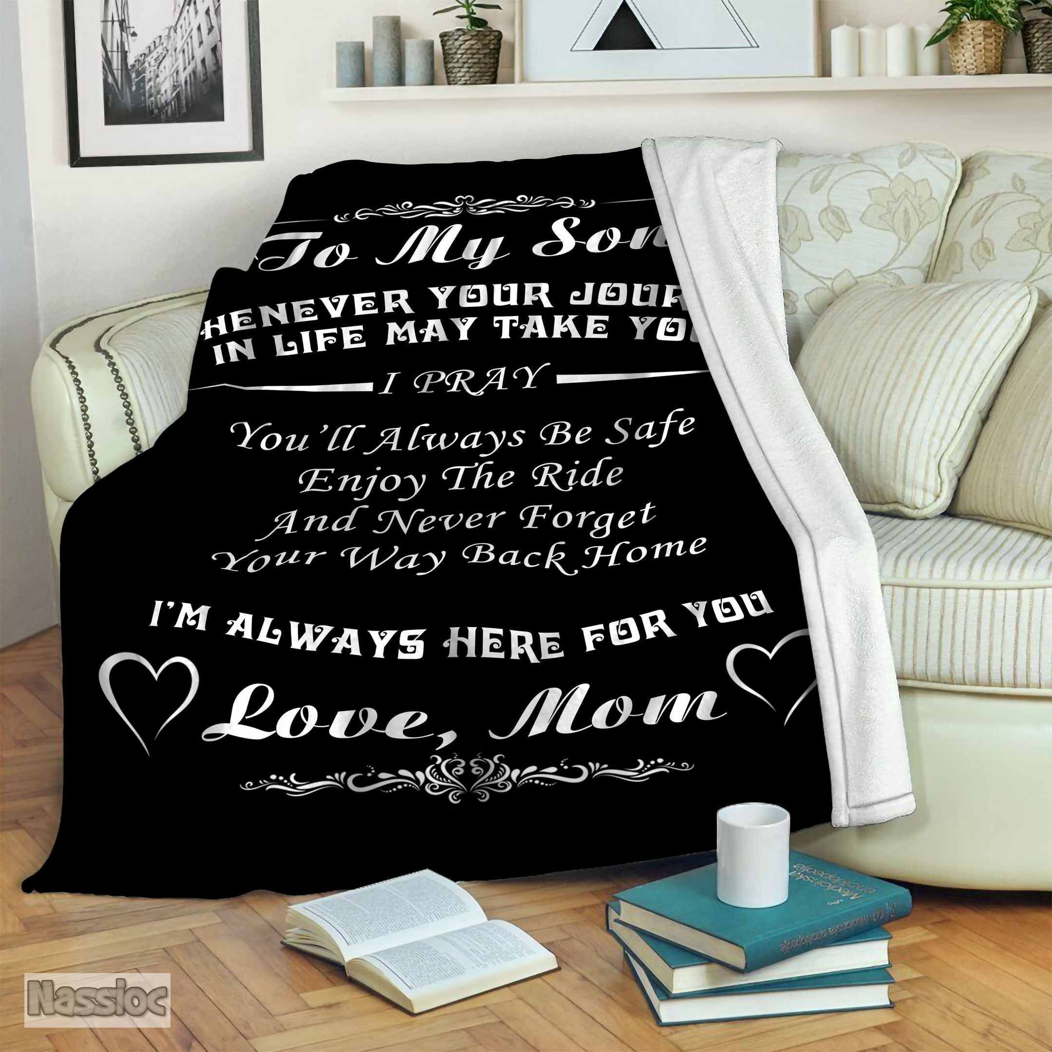 To My Son Fleece Blanket