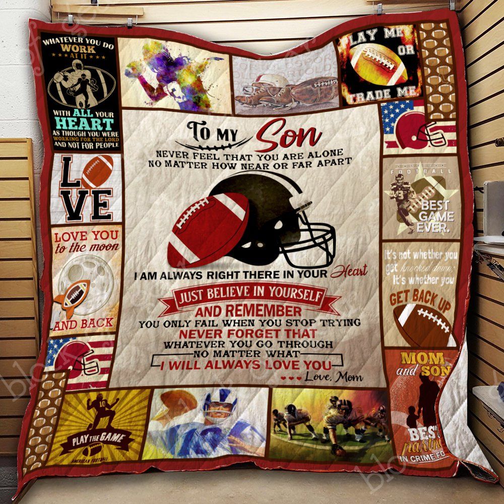 To My Son Football Quilt Thb1267Sc1 Dhc11122651Dd