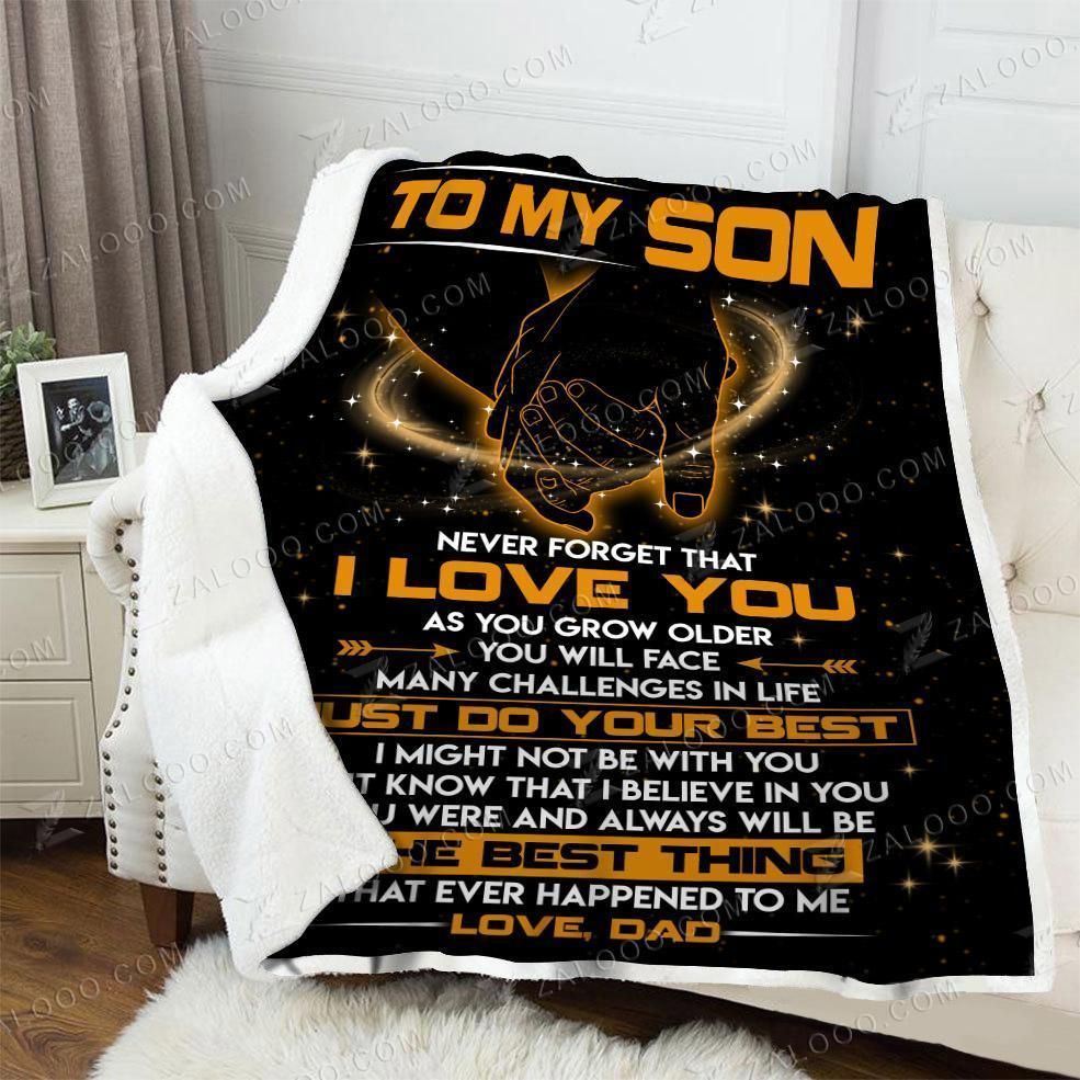 To My Son – Gift For Birthday Fleece Blanket
