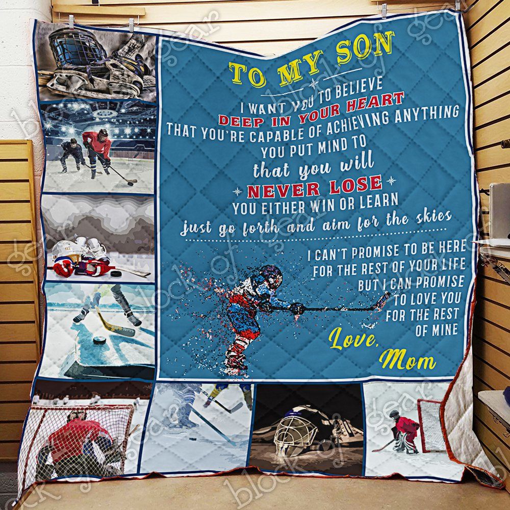 To My Son Hockey Quilt Nh174 Dhc11124289Dd