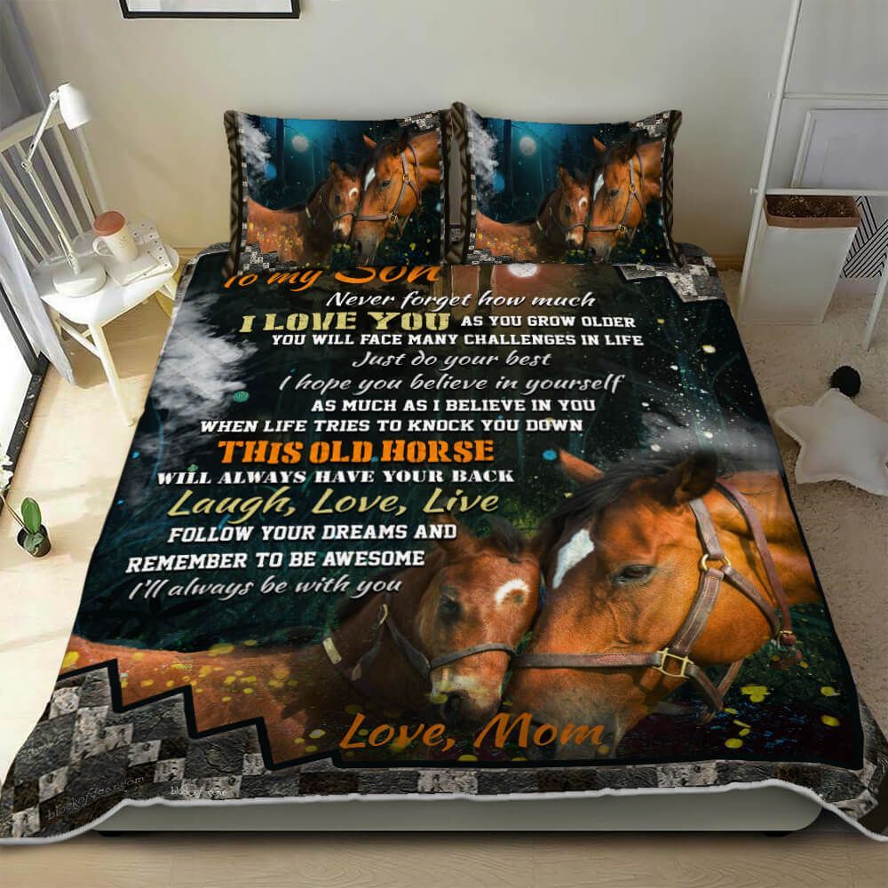 To My Son Horse Bedding Set